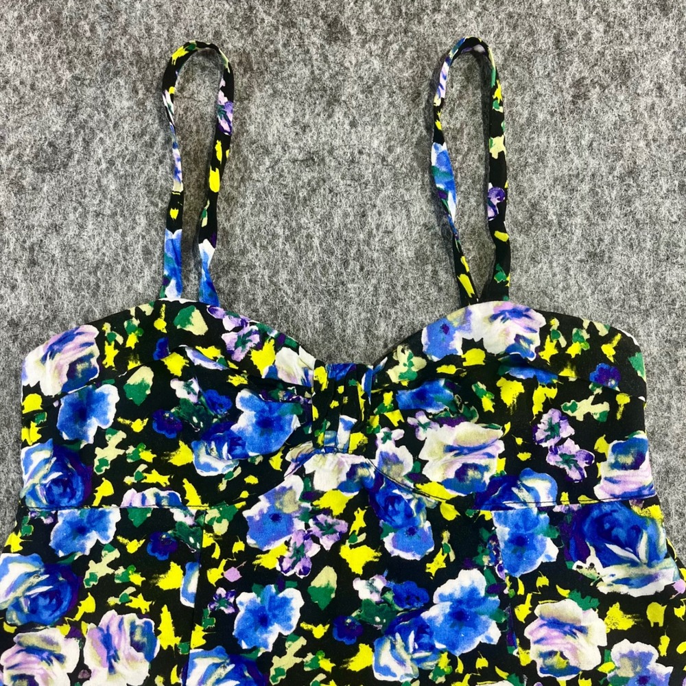 Kirra Pacsun Floral Camisole Tank Top Womens M Blue Black Boho Babydoll Y2K 90s - Picture 2 of 12